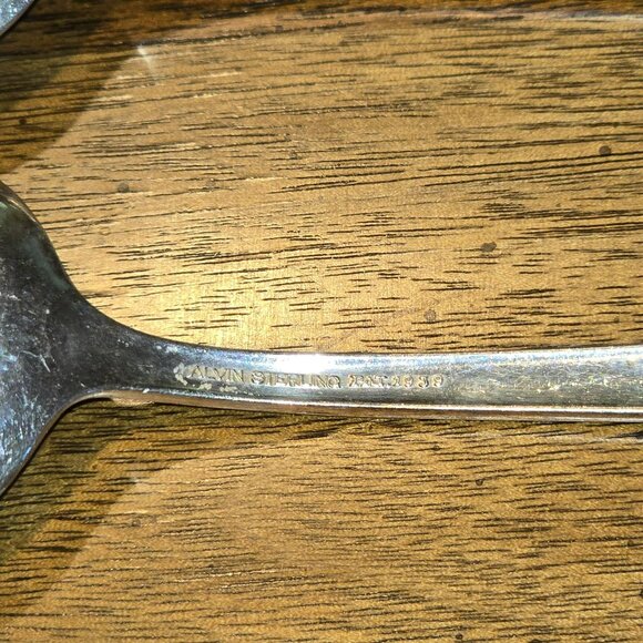 Sterling Silver Alvin Chapel Bells Soup Spoons Vintage Set Of 2 6.25" 69g HS110 - Picture 5 of 7